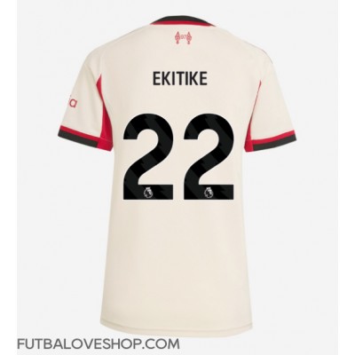 Dres Liverpool Hugo Ekitike #22 Preč pre Ženy 2025-26 Krátky Rukáv Dres Liverpool Hugo Ekitike #22 Preč pre Ženy 2025-26 Krátky Rukáv